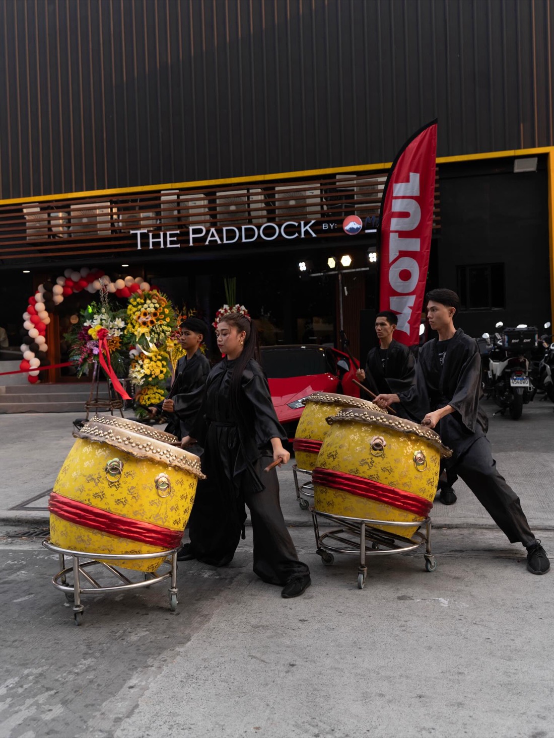 Lion dance performance at The AutoComplex opening
