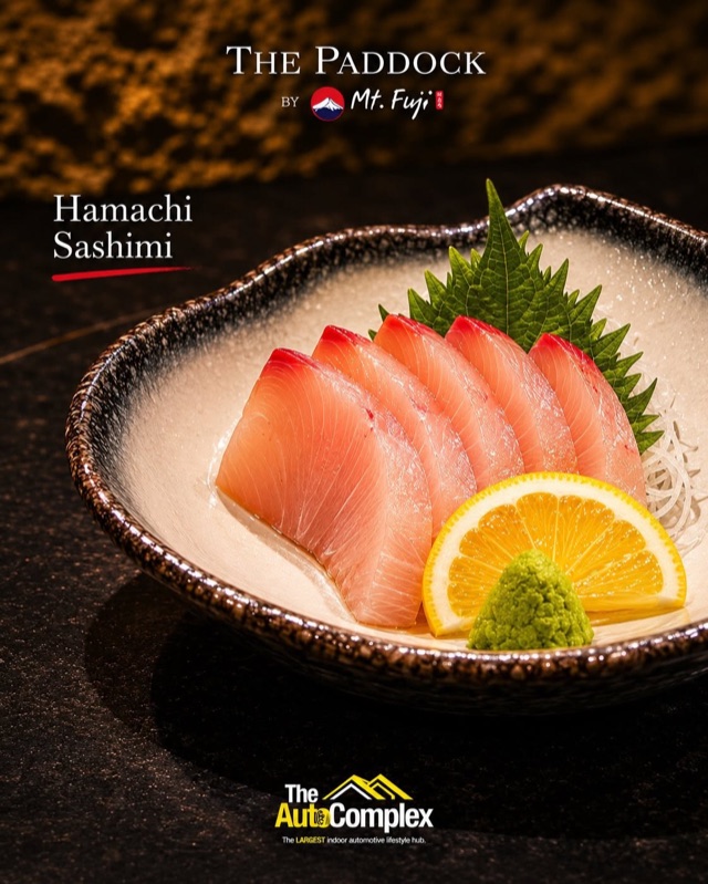 Hamachi Sashimi at The Paddock by Mt. Fuji